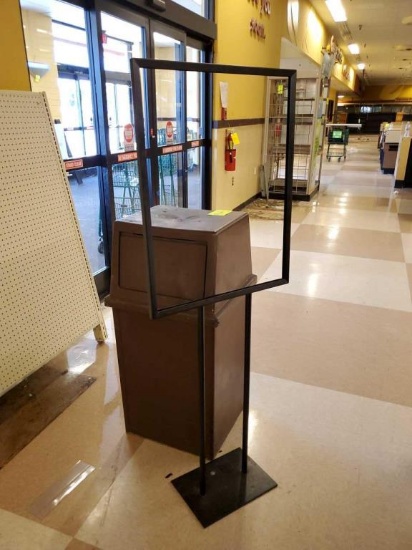Trash Can and Sign Holder