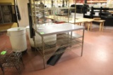 4' Stainless Table W/ Metro Rack Overshelf