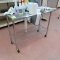 stainless table w/ undershelf, on casters