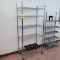 wire shelving unit, on casters