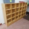 wooden cubby hole cabinet