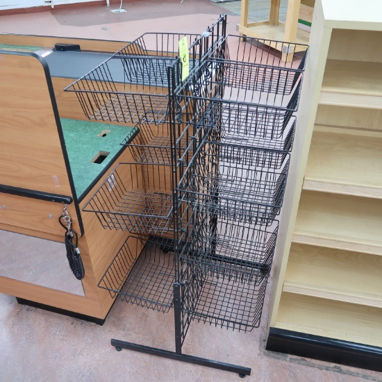 wire basket merchandiser