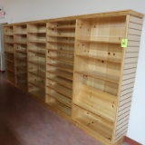 wooden shelving units