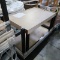 pallet of steel framed tables w/ laminated tops
