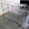 wire shelving unit, on casters