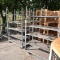 outdoor plant racks w/ solid shelves