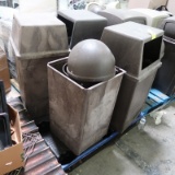 pallet of assorted waste receptacles