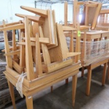 groupings of wooden tables
