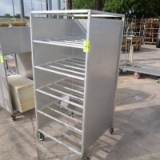 aluminum tray rack, w/ 3) sides