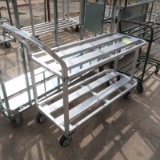 aluminum stocking cart, wheel needs welding