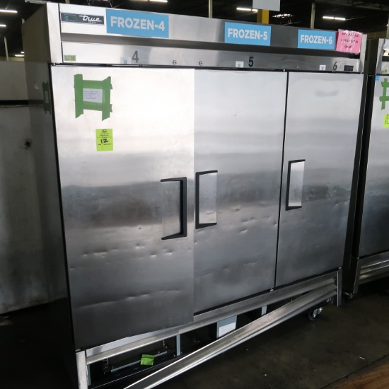 True stainless 3-door freezer