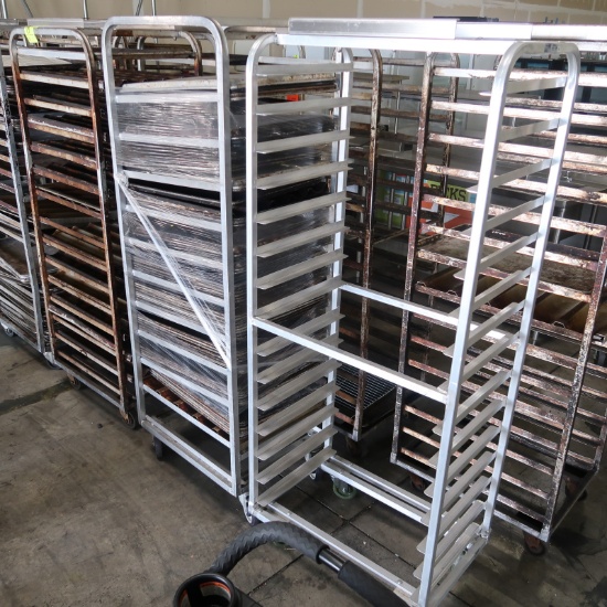 oven racks w/ sheet pans & french loaf pans