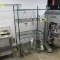 wire shelving unit, on casters