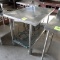stainless table, on casters