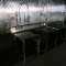 single compartment sink w/ L & R drainboards & 2) prewash sprayers