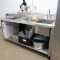 single compartment sink w/ L work surface & undershelf