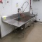 3-compartment sink w/ L & R drainboards & pre-wash sprayer