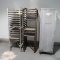 sheet pan size racks: 1) aluminum, 1) oven, 1) transport cabinet