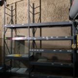 warehouse shelving, 2) sections