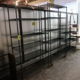 wire shelving units, on casters