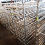 aluminum tray rack, on casters