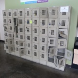employee lockers, many w/ damaged doors