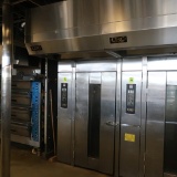 2011 LBC single rack oven, w/ built-in hood