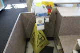 Spill Cleanup Supplies W/ Wet Floor Signs