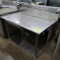 stainless table, w/ backsplash, drawer, & undershelf