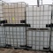 plastic containers in steel cages- IBC totes