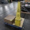 pallet of misc: spinner racks, caution cones