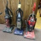 upright vacuum cleaners: 2) Bissell & 1) Dirt Devil