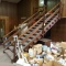 beautiful hand-crafted wooden staircase