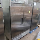 True stainless 2-door freezer