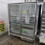 2018 Zero Zone freezer doors, 2-door case w/ L end & ele defrost