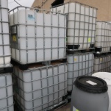 plastic containers in steel cages- IBC totes