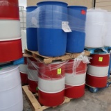 plastic & steel barrels: 4) plastic & 4) steel