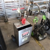 hot oil collection cart w/ hand pump
