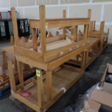 3) pallets of wooden tables