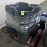 pallet of Rubbermaid Brute trash cans