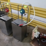 hot oil collection cart w/ hand pump