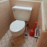 toilet, sink & other contents of women's rest room