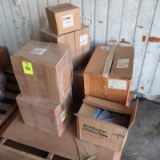 pallet of assorted medical supplies: 3 mil syringes, arm board straps, etc