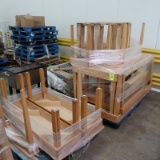 pallets of wooden tables