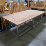 solid maple top bakery table