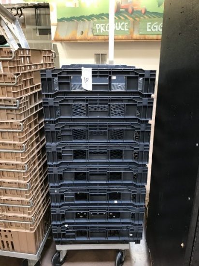 Stack Of Plastic Crates On Dolley