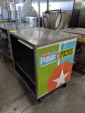 3ft stainless sample cart