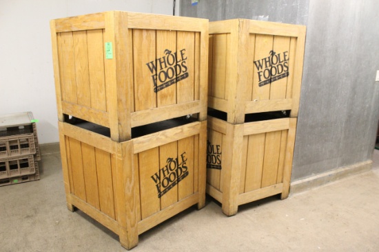 Wood produce displays