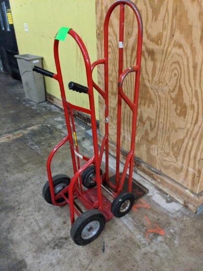 Red hand trucks