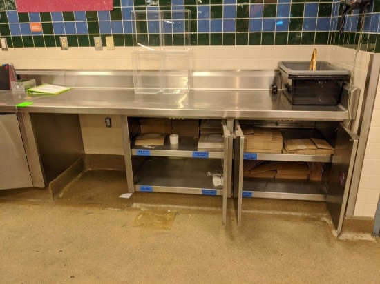 92" x 30" x 40" stainless cabinet and contents